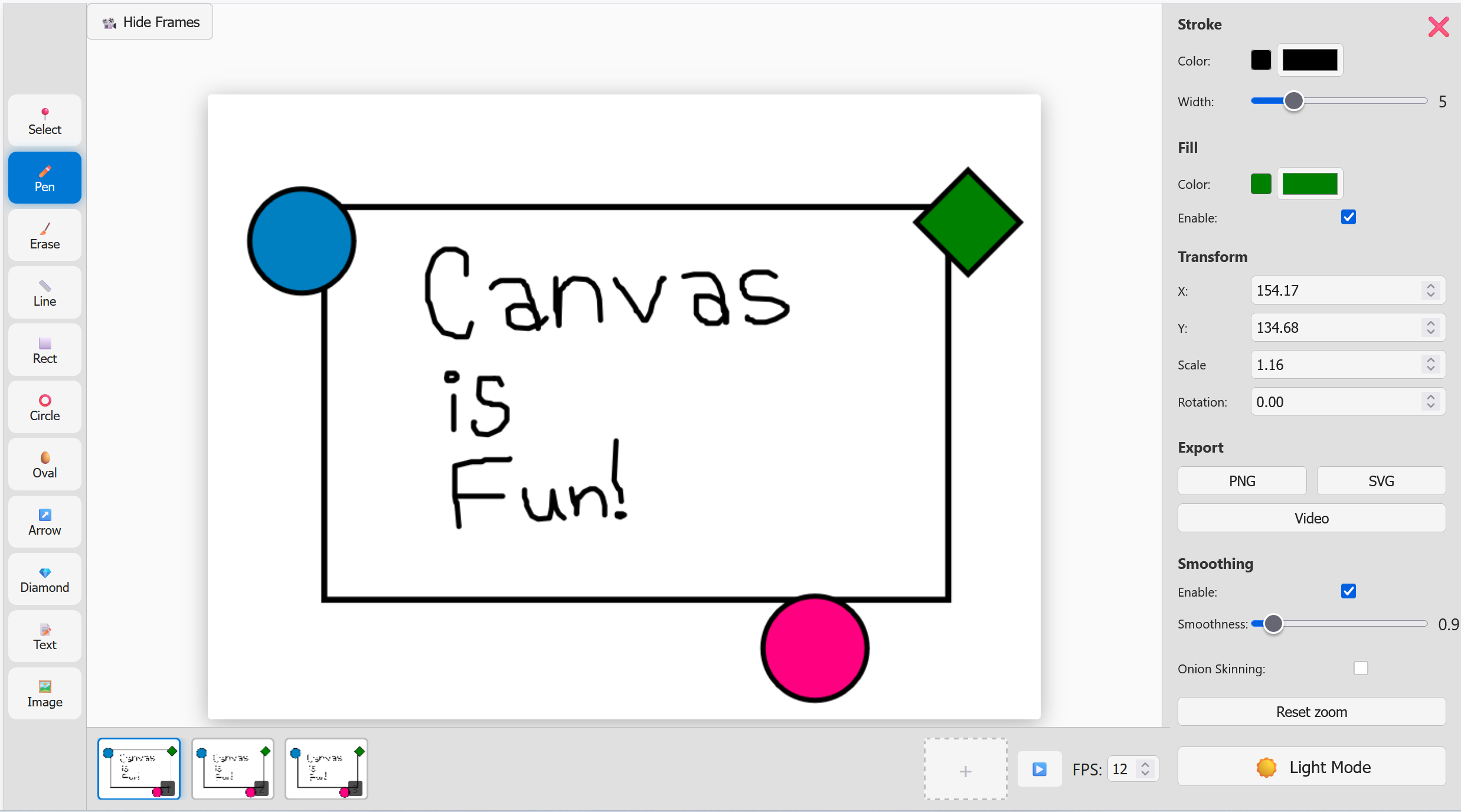 SketchMotion - Drawing and Animation Site Screenshot